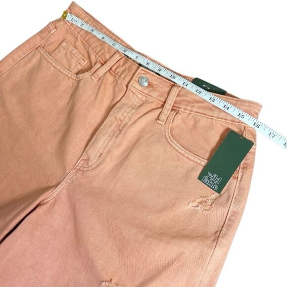 Wild Fable Highest Rise Bermuda Jean Shorts Orange denim Size 10/30 (NWT) - Picture 12 of 16